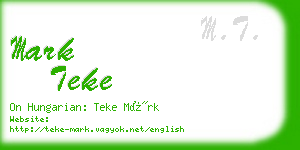 mark teke business card